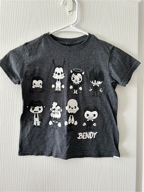 Bendy  Kids Tee - Charcoal XS